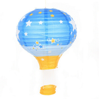 Picture of Hot Air Balloon Paper Lantern Decoration Shopping Mall Store Celebration Kindergarten Corridor Hanging Decoration Birthday Party Celebration Venue Layout