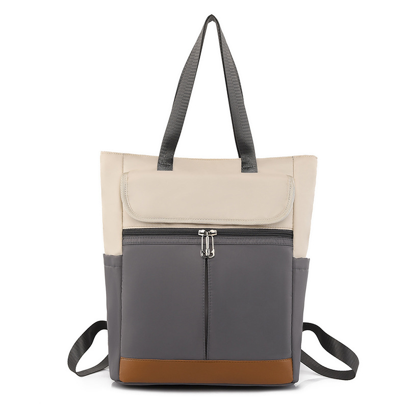 Picture of Fashion Stitching Large Capacity Casual Backpack Trendy All-match Lightweight Nylon Shoulder Bag Women's Handbag for Going Out