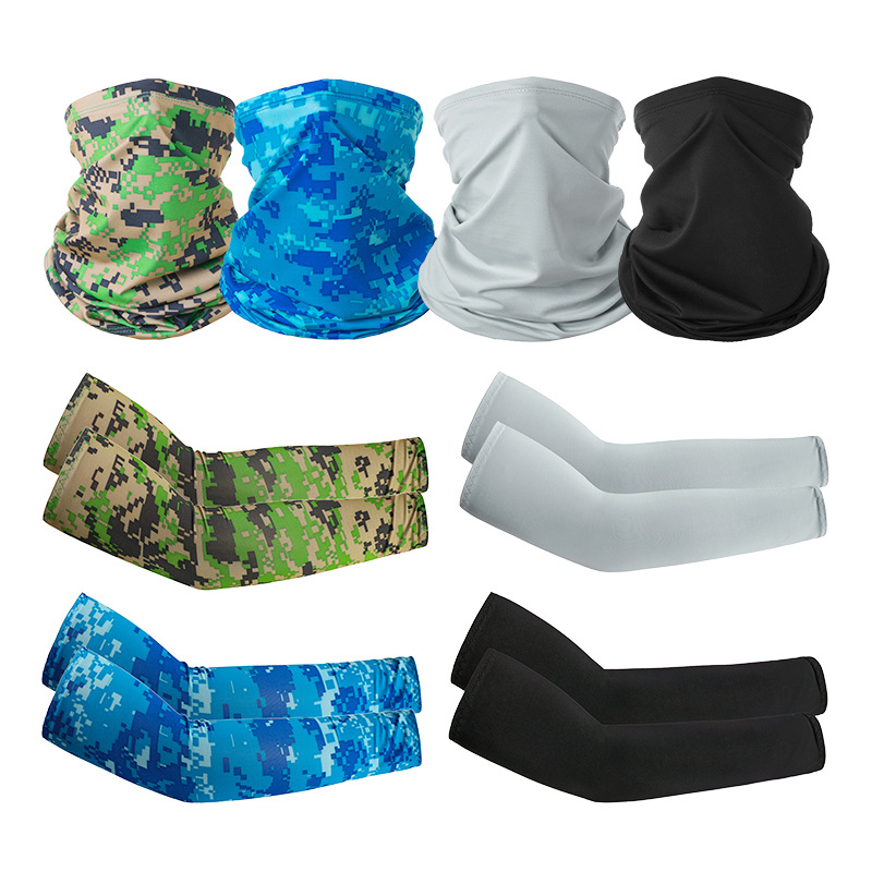 Picture of Ice Silk Sun Protection Sleeves Magic Headscarf Set Summer Sun Protection Cycling Sports Outdoor Equipment Combination Spot Wholesale
