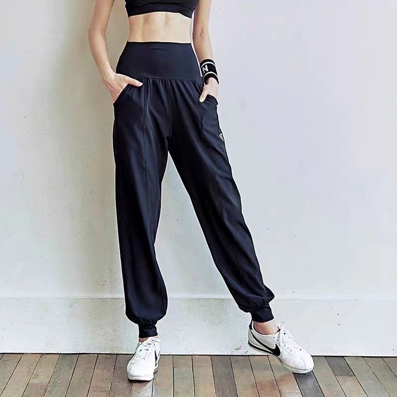 Picture of 2025 Spring and Summer Sports Yoga Pants Women's High Waist Gym Training Pants Casual plus size Loose Breathable Slim Thin