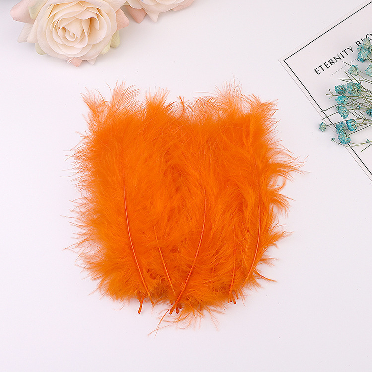 Picture of Cross-Border Wholesale Turkey Feathers Pointed Tail Velvet Feathers Colorful Feathers Dream Catcher Feathers Feather Lamp Wave Ball Feathers