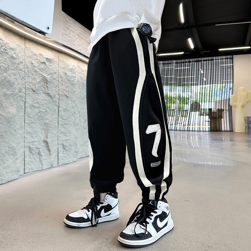 Picture of Boys' Lightweight Pants Spring and Autumn 2025 Children's Long Pants for Older Students Trendy Korean Style Sports Pants