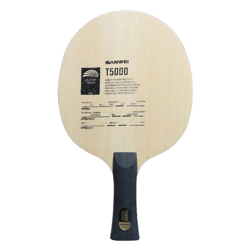Picture of SANWEI three-dimensional T5000 table tennis bottom plate 5 Wood 2 carbon beginner advanced carbon table tennis racket Arc ring quick attack