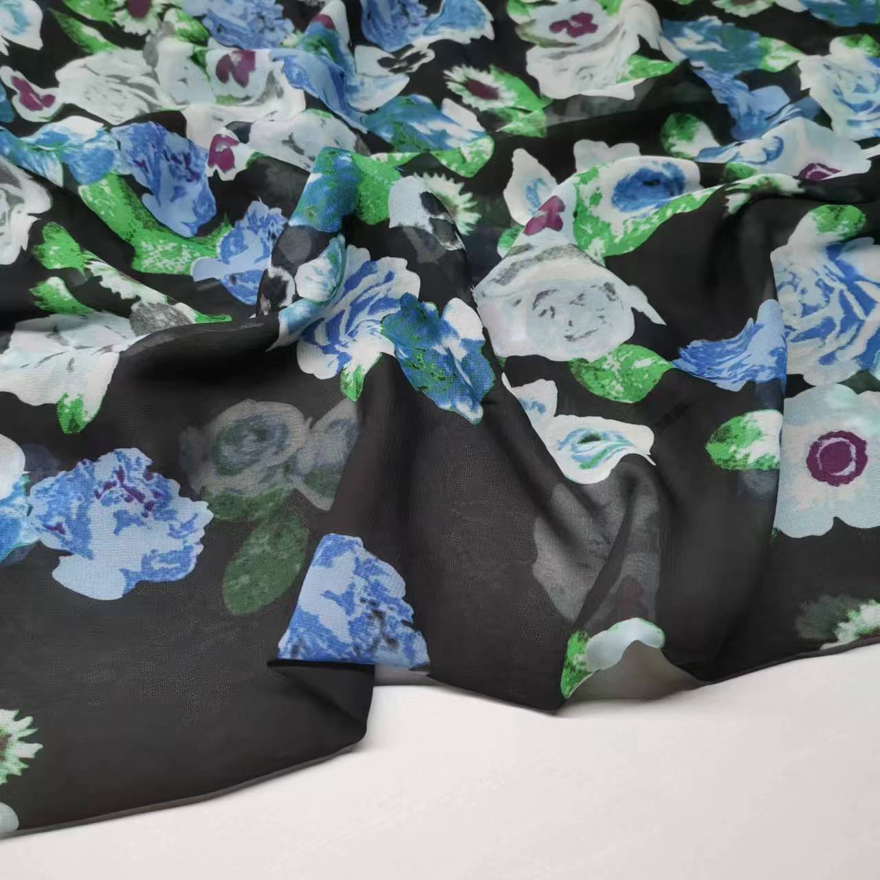 Clearance 75D Bilateral Positioning Printed Chiffon Fabric Beach Skirt Scarf Fabric
