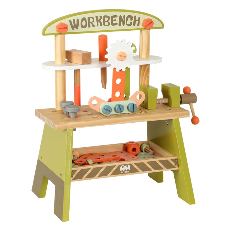 Wooden children's color disassembly and assembly tool table interactive interest training play house simulation intelligence DIY toys early education