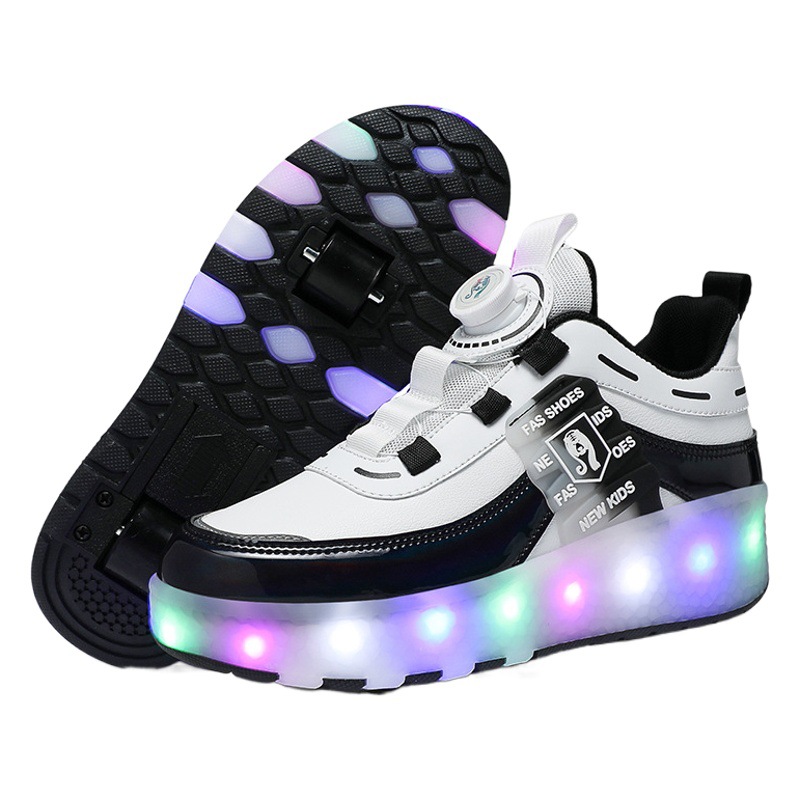 Manufacturers for cross-border four-wheel heelloo shoes girls roller shoes children's sports roller skating walking invisible
