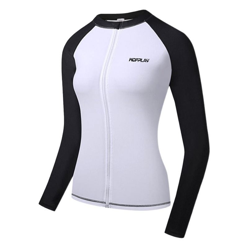 Diving Suit Women's Long-sleeved Swimsuit Men's Couple's Zipper Jellyfish Suit Trousers Sun-proof Quick-drying Surfing Suit Snorkeling Hot Spring