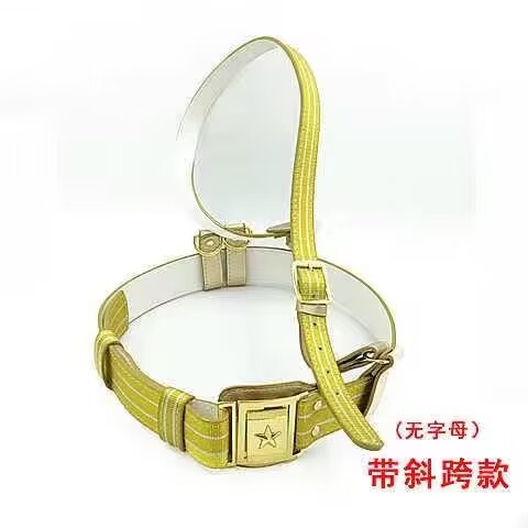 Celebration Students Boys and Girls Five-pointed Star Silk Belt Polyester Ribbon Belt Belt Golden Etiquette Golden Belt