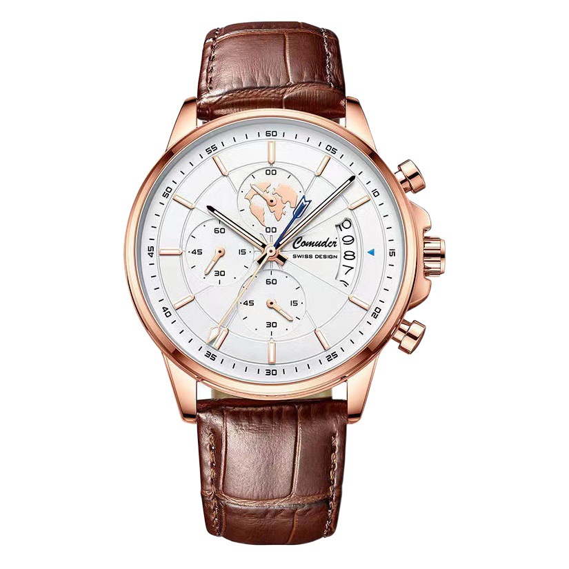 Foreign trade new men's automatic waterproof luminous Calendar Watch cross-border wholesale fashion quartz watch TikTok delivery