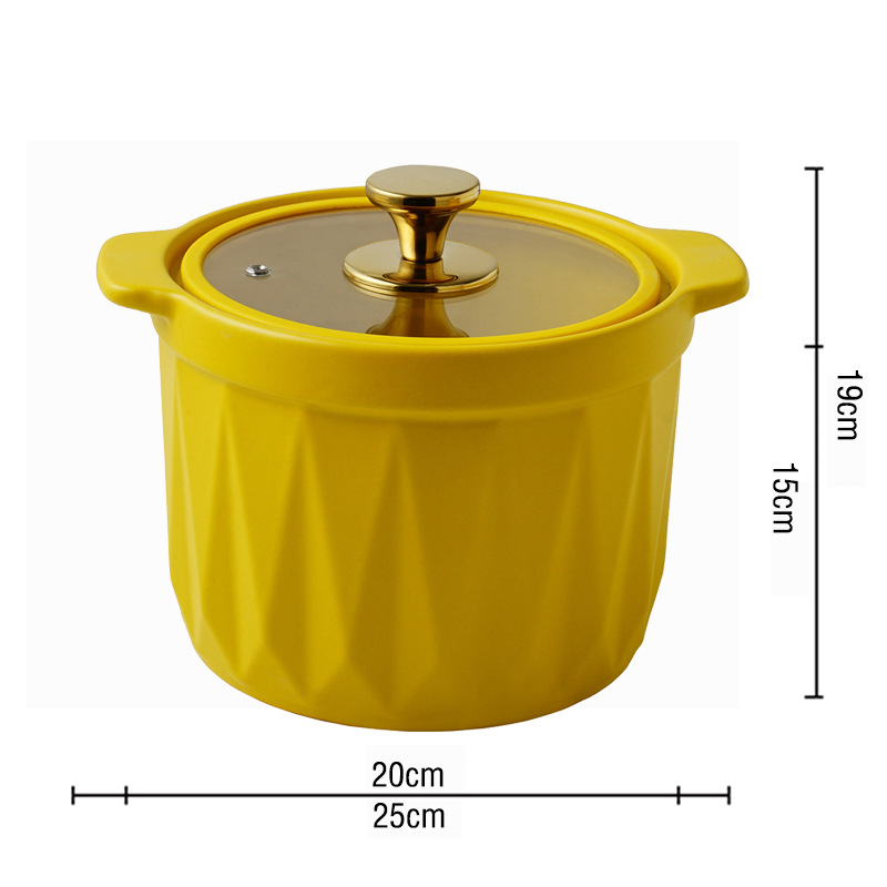 Picture of A modern simple matte glaze ceramic casserole high temperature resistant open flame household creative small casserole stew pot