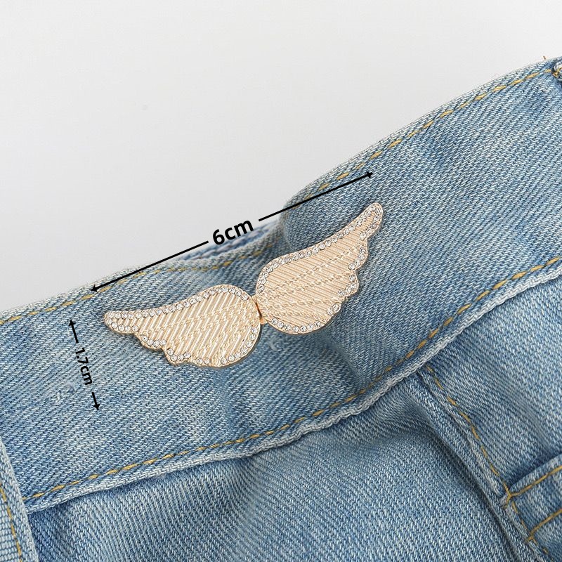 Picture of Chinese Knot Waist Buckle Pair Buckle Flat Bottom Removable Nail-free Seam-free Button Girl's Trouser Skirt Waist Size Change Artifact
