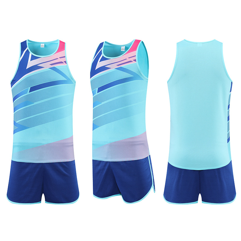 Track and Field Clothing Men's Marathon Vest Professional Quick-drying Suit Children's Sports Competition Jersey Embroidered Basketball Team Clothing Summer