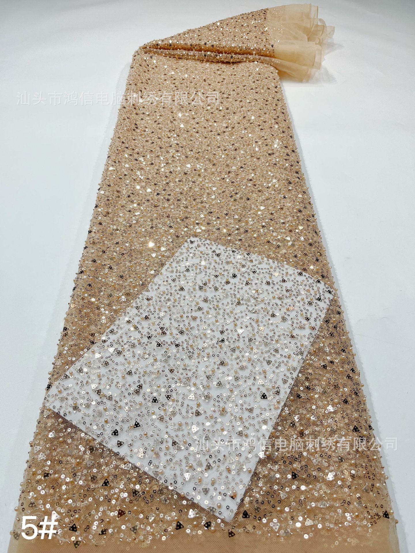 Picture of New mesh full beads beads beads series wedding dress fashion fabric stage clothes a large number of spot