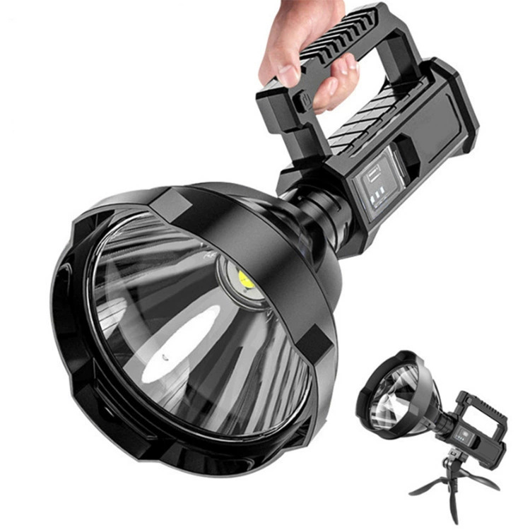 Cross-border P50 searchlight strong light portable lamp outdoor waterproof high-power lighting USB handheld bracket lamp flashlight
