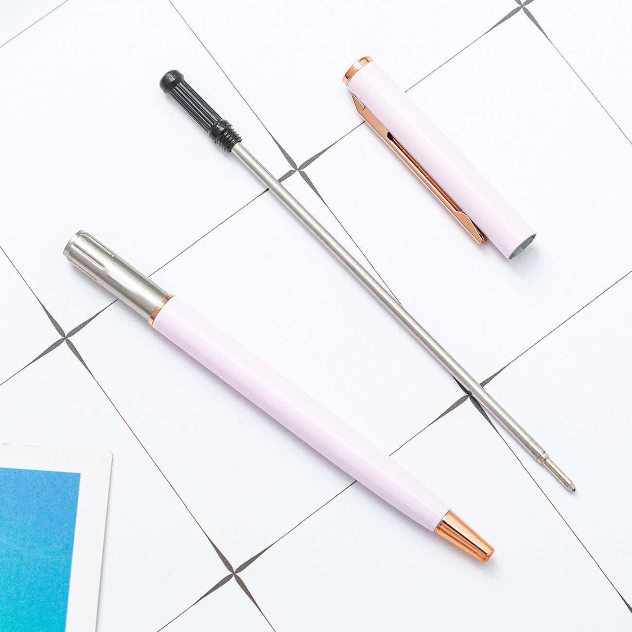Picture of Metal pen flat head Gao Shi pen spot multicolored pen wholesale business advertising pen printing LOGO small Gao Shi ballpoint pen