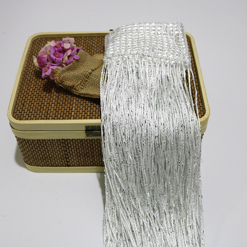 Picture of Hot Selling Encrypted Silver Thread Curtain Door Curtain Hanging Curtain Partition Entrance Curtain Non-Tangled Korean Wedding Decorative Curtain Wholesale
