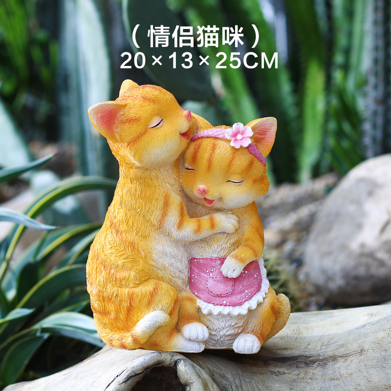 Picture of Garden Cartoon Couple Rabbit Koala Ornaments Outdoor Garden Courtyard Villa Farm Landscape Decoration Crafts