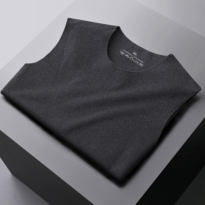 Picture of Double-Sided German Velvet Half Turtleneck Men's Long-Sleeved T-Shirt Warm Bottoming Shirt for Men in Autumn and Winter Fleece-Lined and Thickeneded with Autumn Clothing Trbottomy