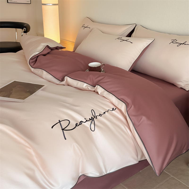 Picture of High-grade sense 120 long-staple cotton bed four-piece cotton cotton light luxury four-season universal quilt cover bed sheet bedding 4