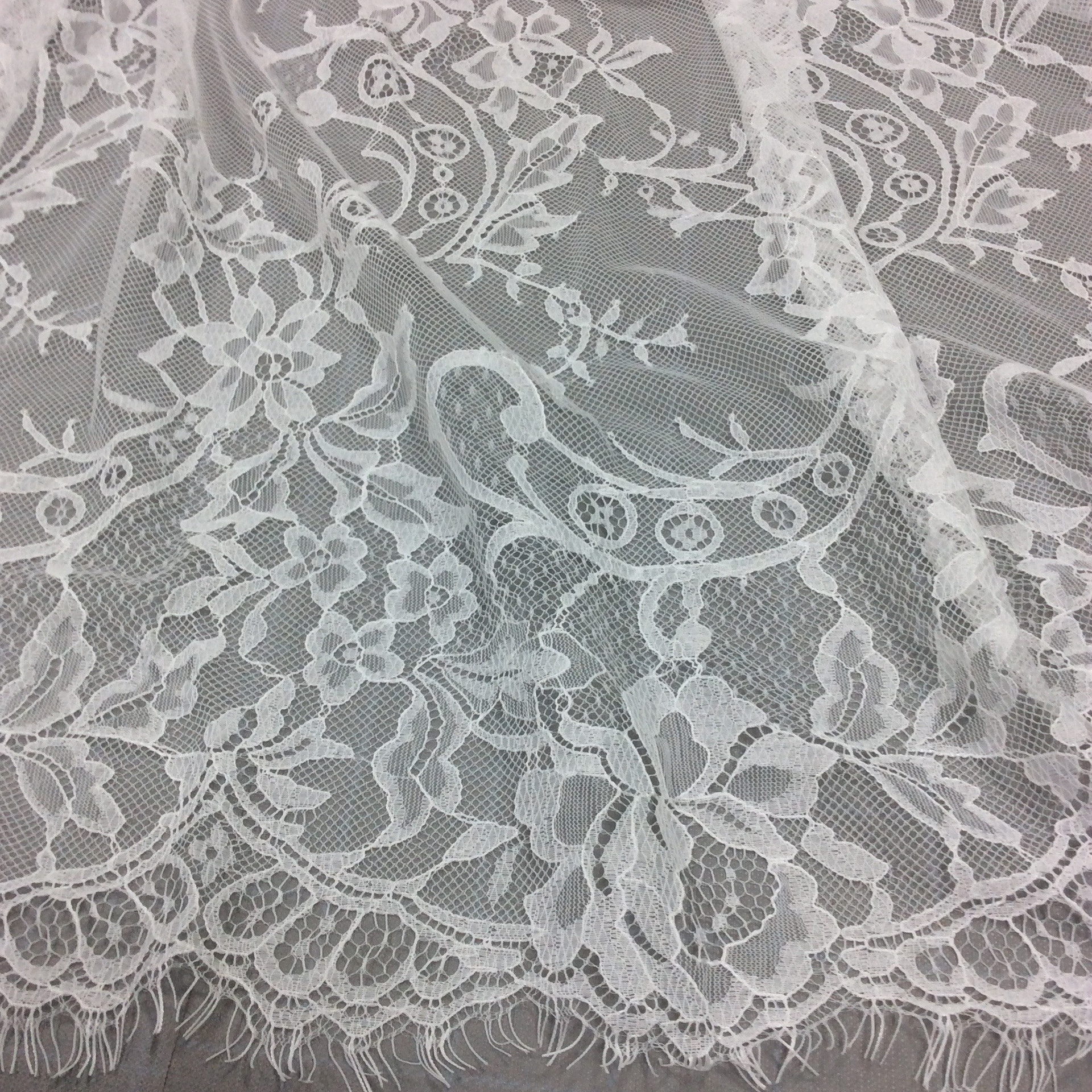 Lace large eyelash fabric hollow mesh non-elastic large flower clothing accessories handmade DIY lace fabric
