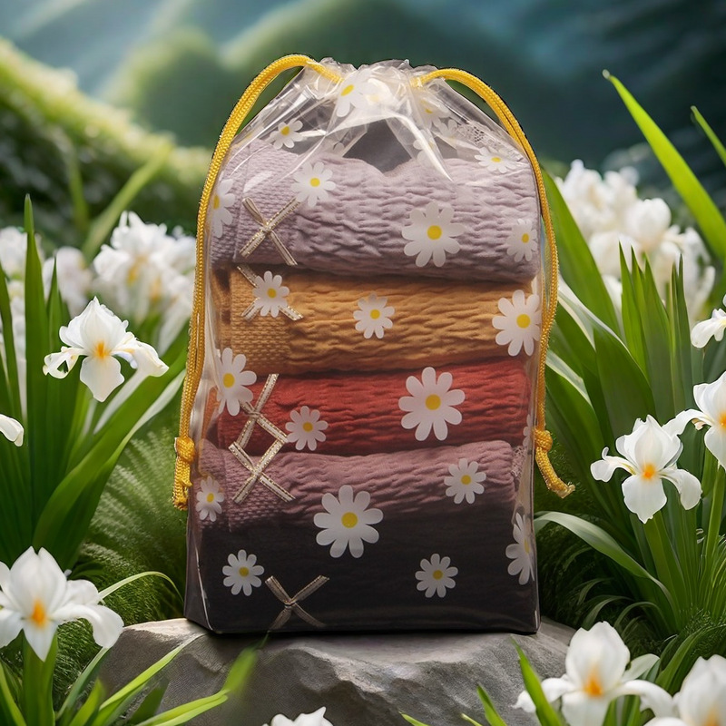 Leggings Leather Belt Packaging Bag T-shirt Vest Bundle Pocket Underwear Sunscreen Young Transparent Storage Handbag Rope Bag