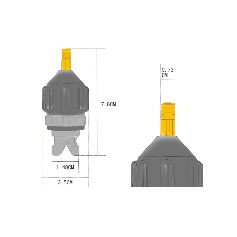 Picture of Car air pump inflation interface quick charging adapter charging surfboard rubber boat paddle board air nozzle accessories air valve