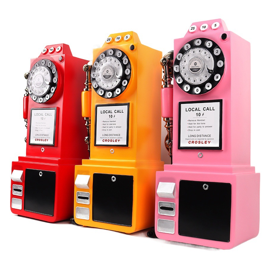 Cross-Border Old-Fashioned Retro Mall Ornaments Large Mailbox Cute Recording Telephone Large Shopping Mall Incoming Call Wholesale