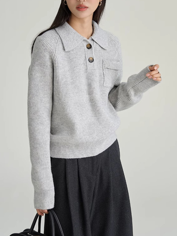 Picture of Painting Style drawwin Lapel Knit Sweater Women's 2024 New Autumn and Winter Casual Loose All-match Open Collar Jacket