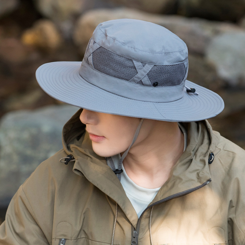 Outdoor Hat Men's Summer Sunscreen Sunshade Breathable Sun Hat Hiking Climbing Travel Fishing Hat Cycling Fisherman Hat