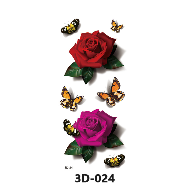 Picture of Spot Wholesale 3D Butterfly Waterproof Sweat Female Stereo Artificial Creative Temporary Stickers European and American Cross-Border Butterfly Tattoo Stickers