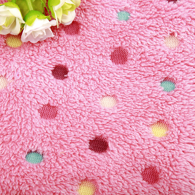 In stock supply offset coral fleece three-dimensional printing clothing home textile fabric