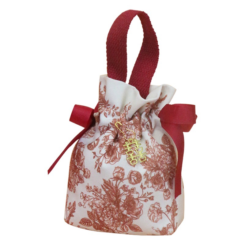 Wedding candy bag cloth bag wedding candy box wedding creative candy box empty box wedding portable wedding candy bag