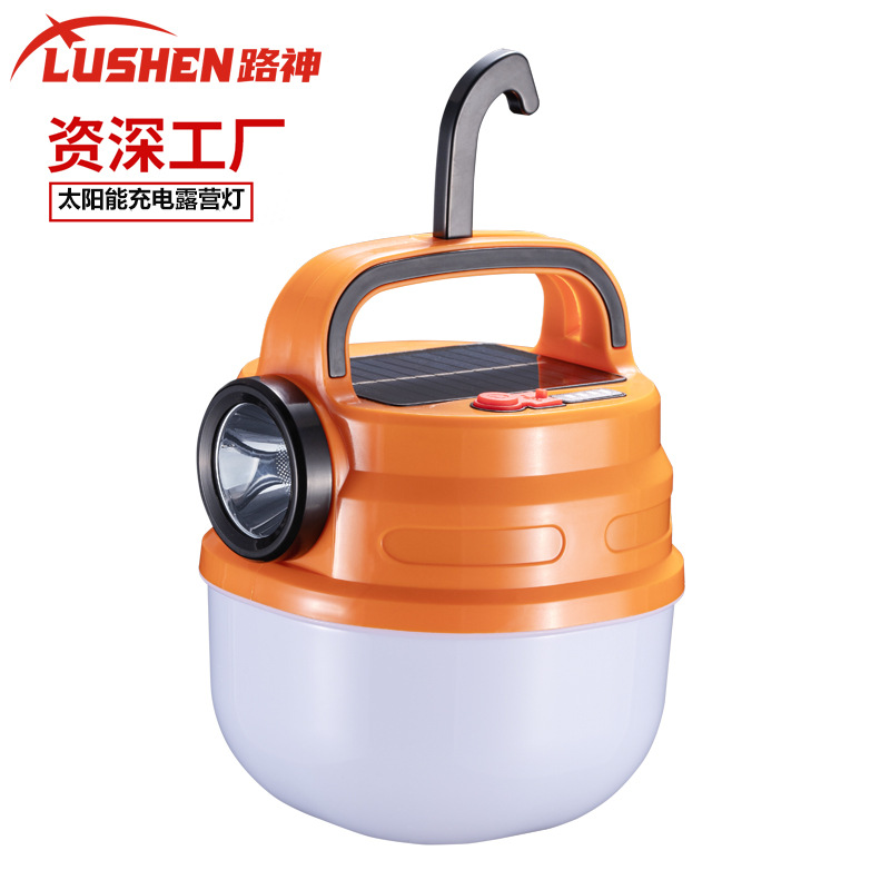 Cross-Border Outdoor Solar Rechargeable Camping Style Light Camping Style Light Tent Light Satchel Light Hanging Light Led Emergency Lighting