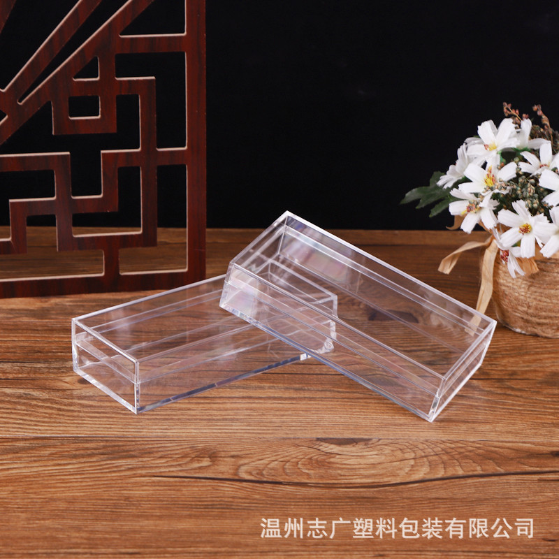 Transparent Crystal tonic packaging box Square 15*7*3.5 Heaven and Earth cover PS plastic box gift box storage box