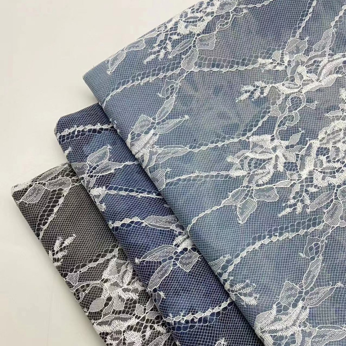 Tihua fabric lace Denim washed fabric pants skirt coat suit clothing bags hat fabric manufacturers