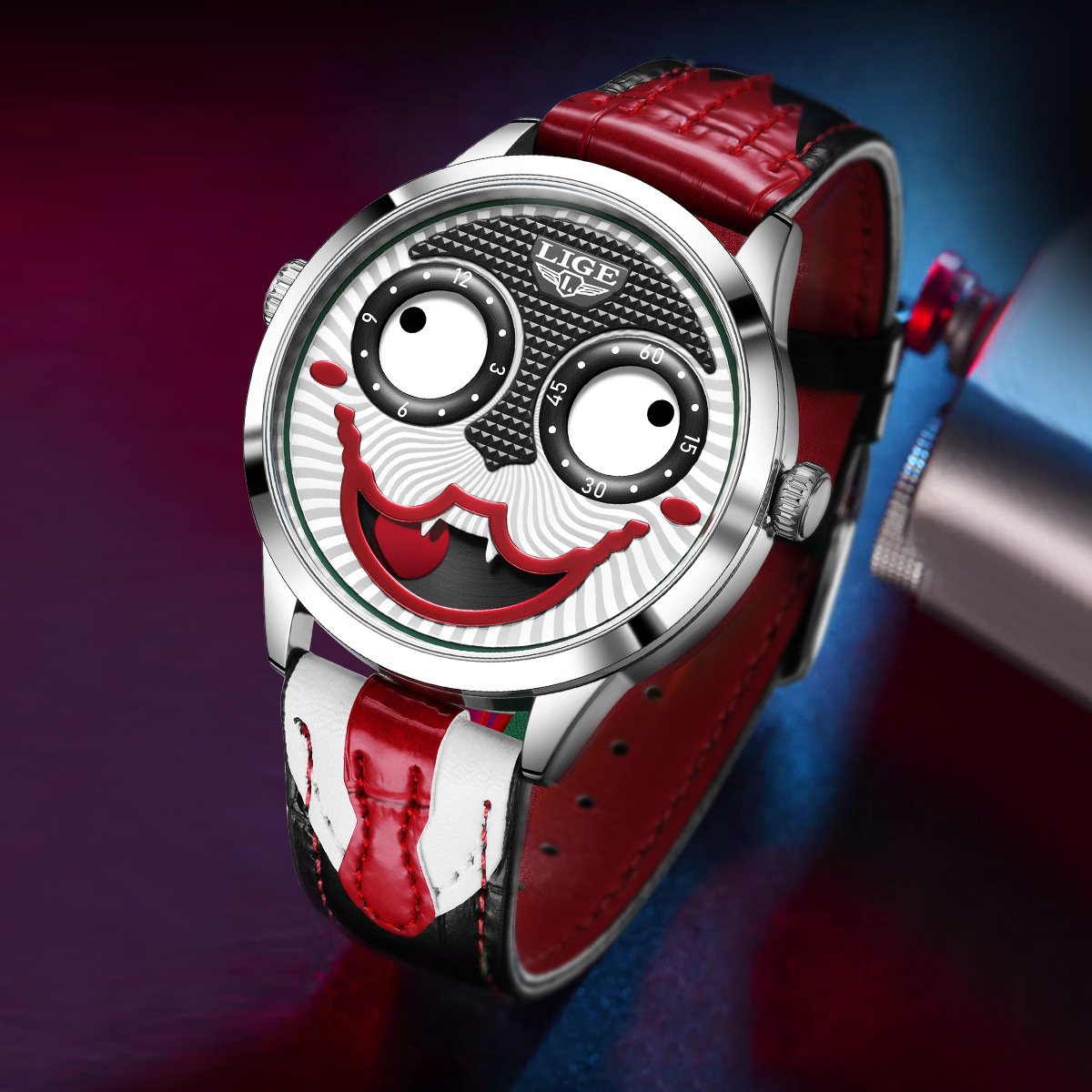 Picture of LIGE/LIGE Cross-border Clown Men's Watch European and American Fashion Trend Quartz Waterproof Watch