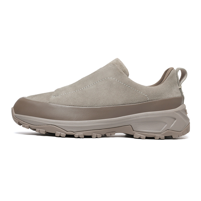 Z Brand Men's Top Layer Cowhide British Style Sports Outdoor Fashion Elastic Band Slip-On Casual Shoes Men's Shoes