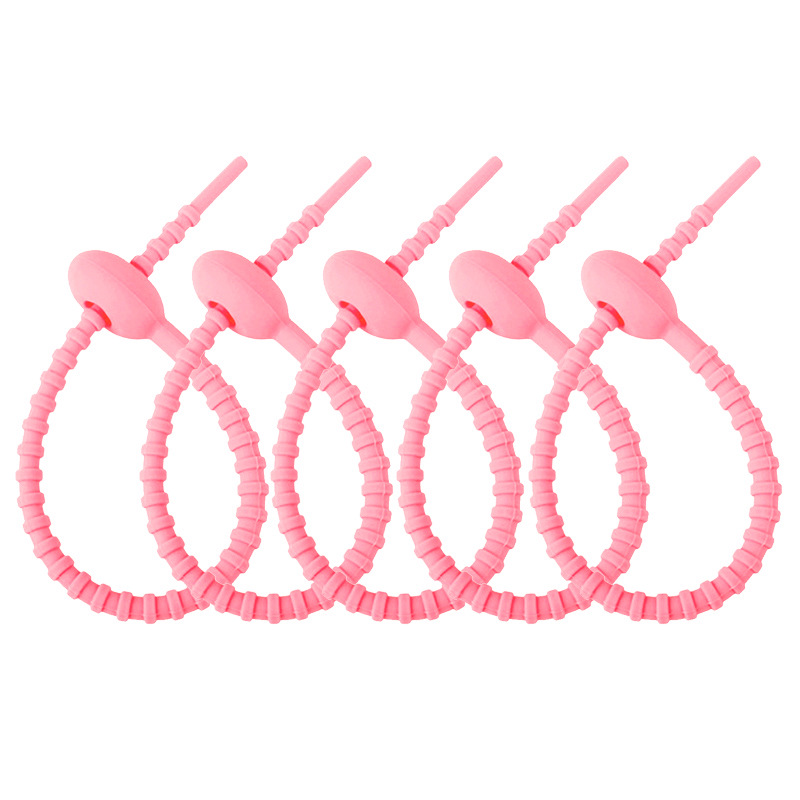 Picture of Color silicone ribbon key chain DIY clothing bag jewelry key chain lanyard data cable storage Winder