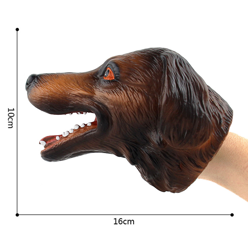 Picture of Dinosaur Hand Doll Gloves Soft Glue Tyrannosaurus Rex Triceratops Shark Simulation Animal Model Stall Shark Arm Toy Cross Border