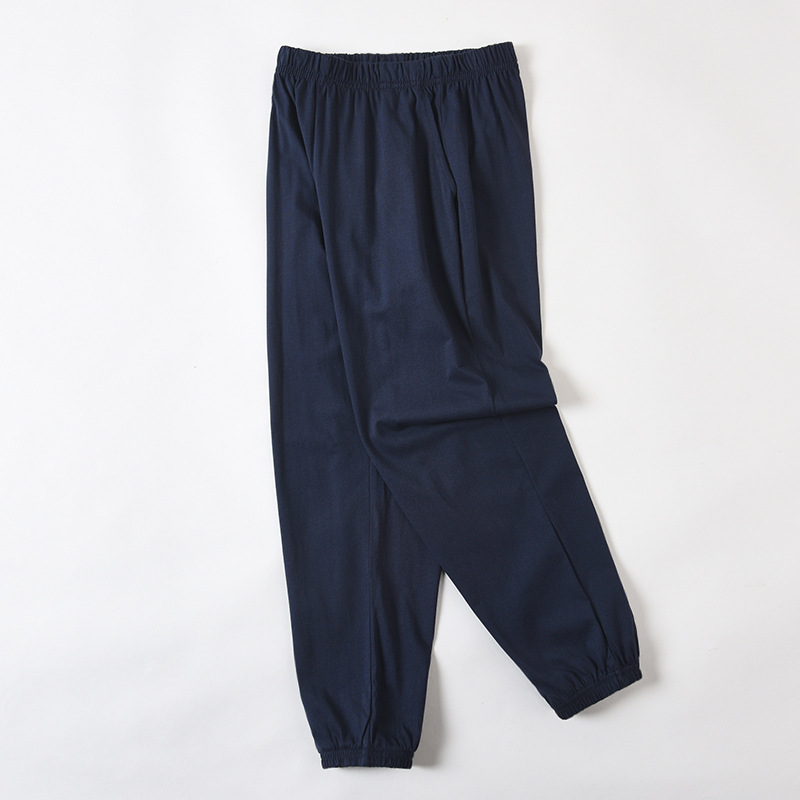 Picture of Children's Ice Silk School Pants navy blue Primary School Boys and Girls dark blue School Pants Summer Thin Sports Pants