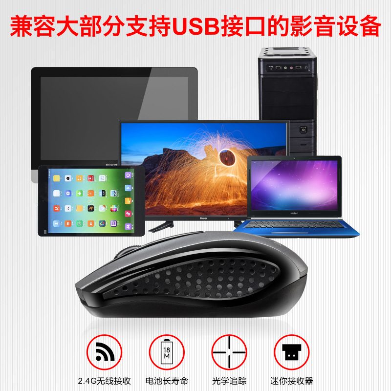Li magnesium Q5 wireless mouse 2.4G business office girls cute notebook desktop computer universal wireless mouse