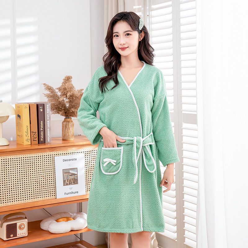 Picture of Wearing Bath Towel Bath Skirt Water Absorbent Quick-Drying No Hair Dropped Cute Student Home Lovers Bath Skirt Nightgown Bathing