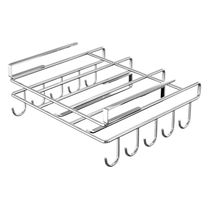 Kitchen Wall Cabinet Hanging Storage Rack Pot Lid Rack Multi-Functional Hook Hanging Cabinet Hanging Rack Chopping Board Storage Rack One