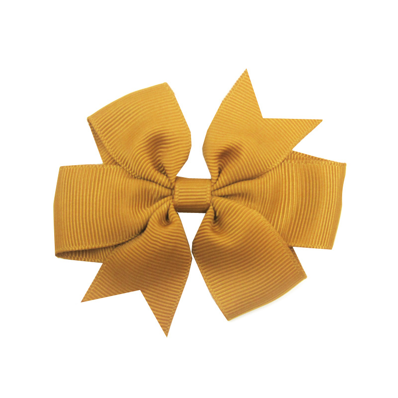 Picture of European and American New Kidsren's Hairpins 8cm Swallowtail Bow Hairpin V-Shaped Ribbed with Bow Hair Accessories Head Flower