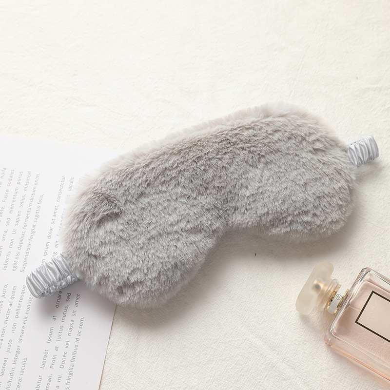Picture of Rabbit Fur Blackout Sleep Eye Mask, Breathable, Skin-Friendly Plush Eye Mask, Autumn and Winter Ice Pack Style, Cute Home Eye Mask Wholesale