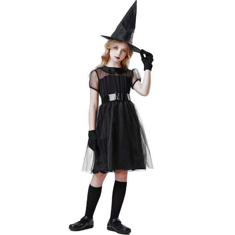 Picture of Foreign Trade European and American Halloween Children's dress Cos Witch Clothes Cosplay suit Stage Performance Clothes