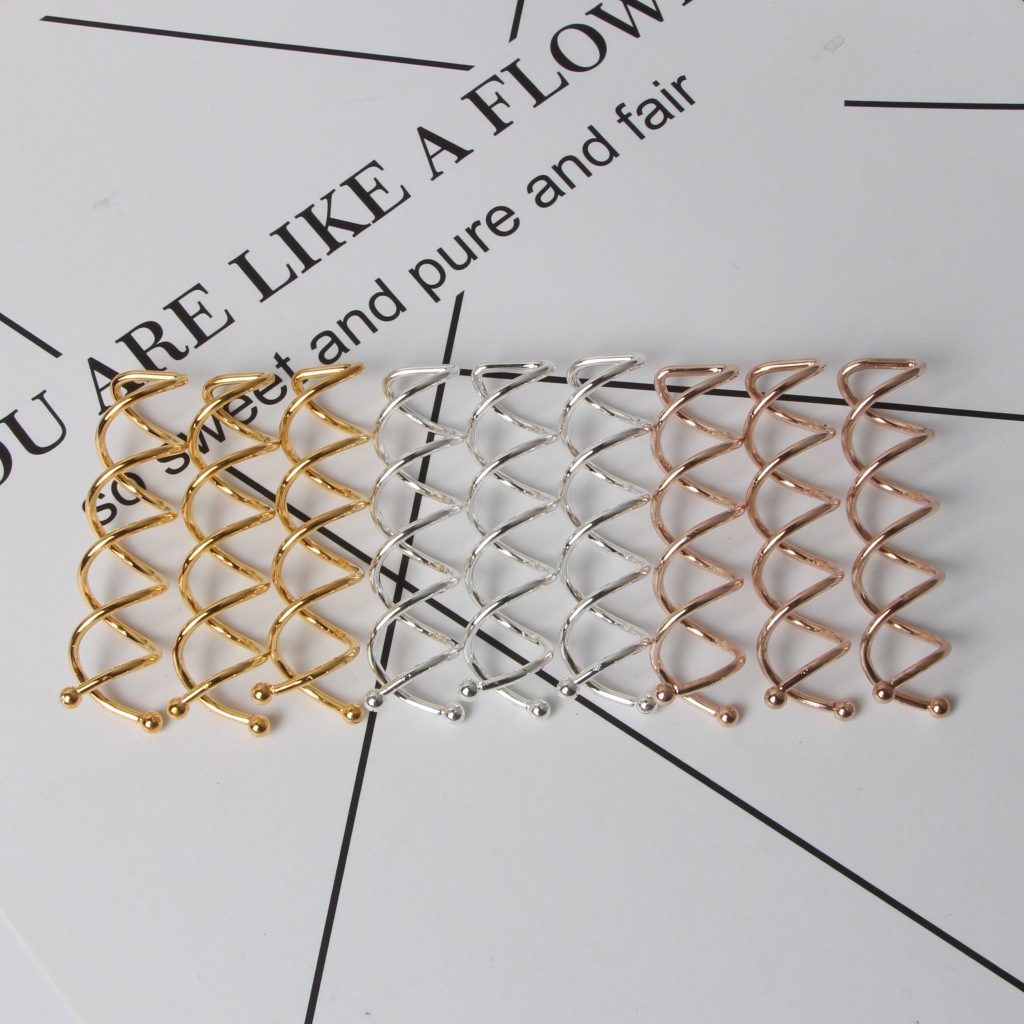 Picture of Korea's New Metal Spiral Hairpin Rotating Styling Hairpin Female Hairdresser Special Tools Wholesale