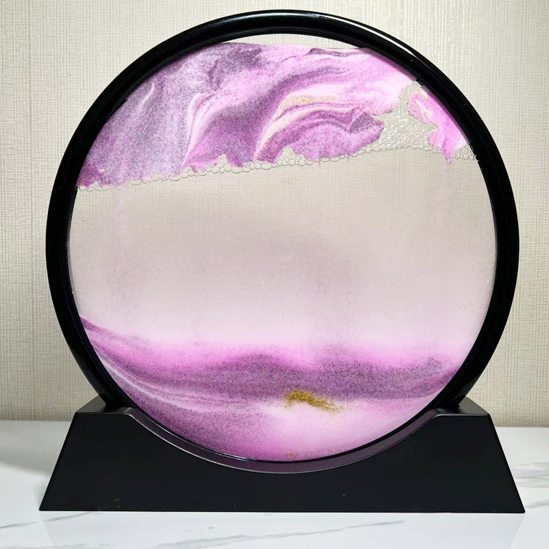 Picture of Creative quicksand painting decompression art home living room office quicksand ornaments desktop decorations light luxury hourglass