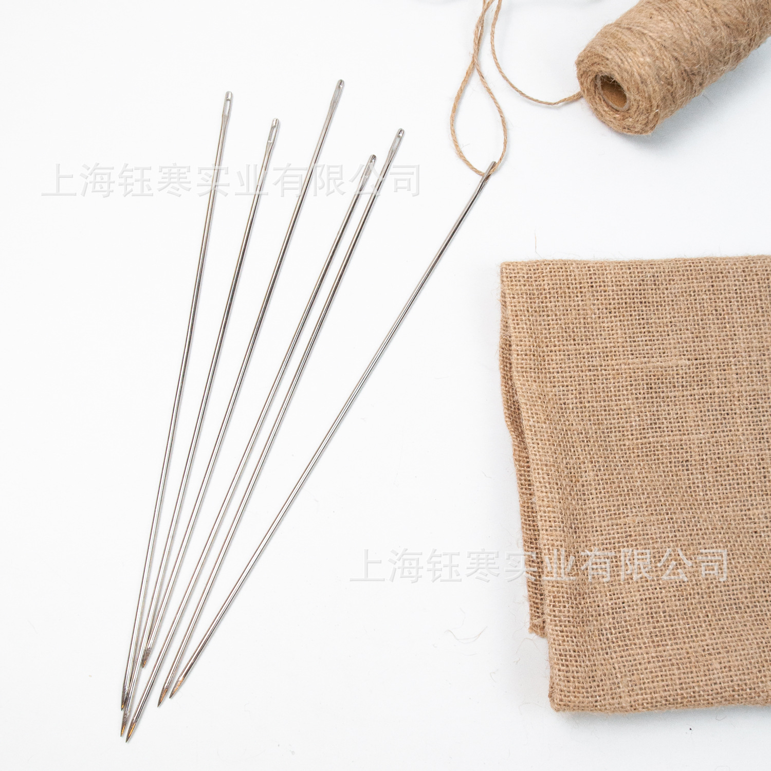 Big eye needle length 30cm 6 hand sewing steel needle threading easy big eye steel needle leather fabric sewing needle