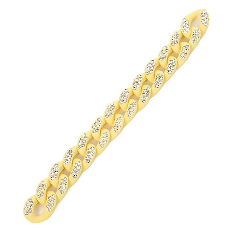 European and American acrylic Diamond-embedded hand paint 15 * 18mm colorful macaron chain buckle diy group chain jewelry batch